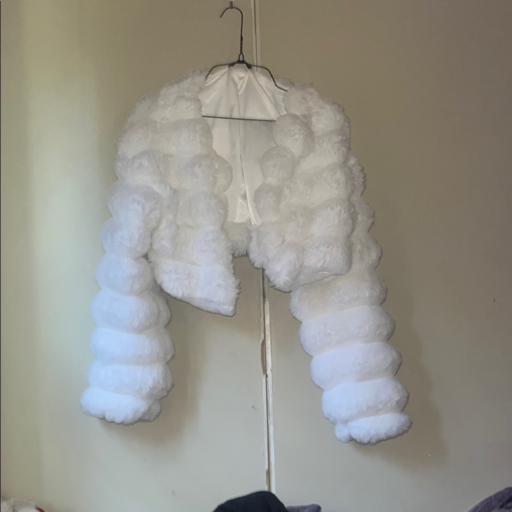 SHEIN White Teddy Jacket